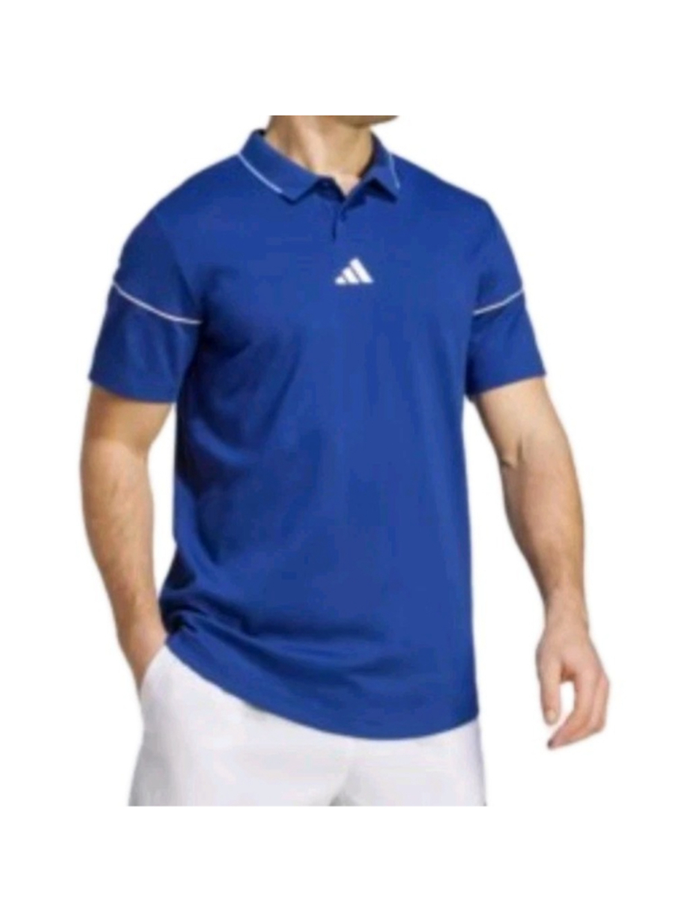 Adidas Aeroready Men's Blue Tennis Golf Short-Sleeves Polo Shirt Size XL